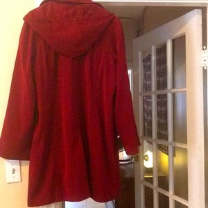 London Fog A-Line Raincoat with hood